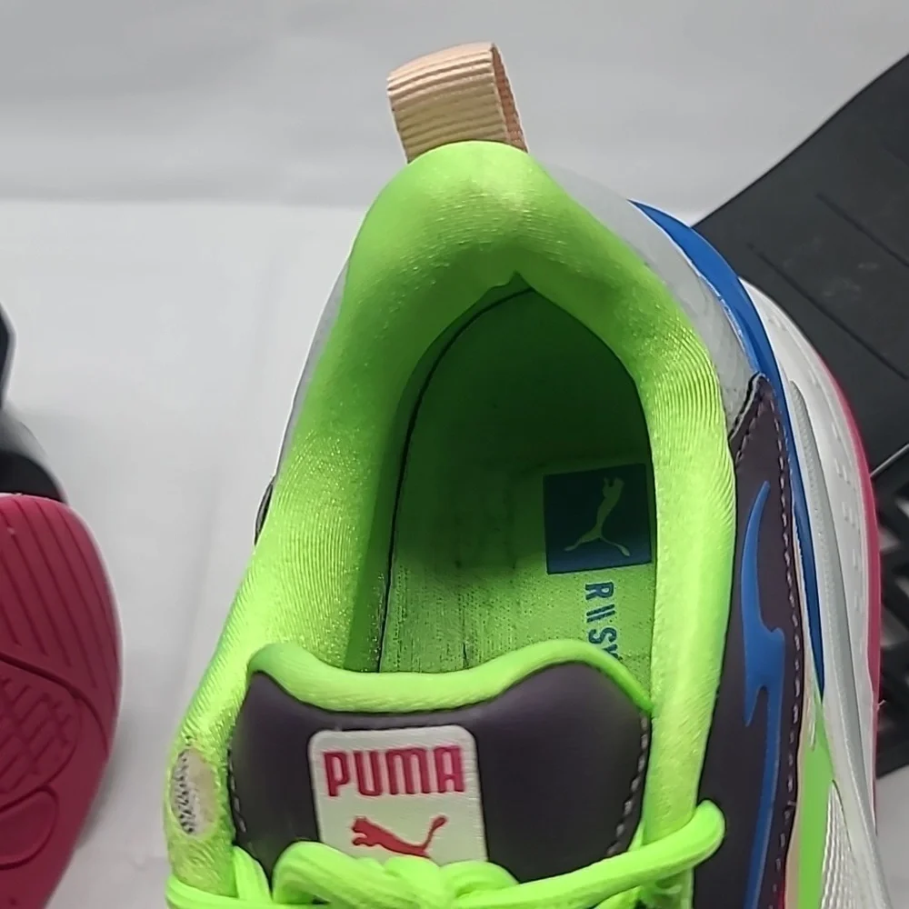 Puma Womens Sz 8.5 RS Fast Pop White Purple Sweet Grape Sneakers Shoes 384328 01 - Picture 7 of 9